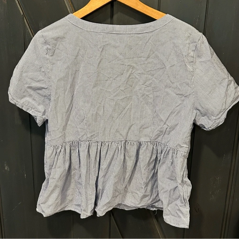 American Eagle Outfitters Women’s Boho Peplum Blouse, size large, Embroidered - Picture 4 of 6
